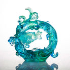 LIULI Crystal Art Crystal Dragon, "True Believer - Dance of the Dragon"