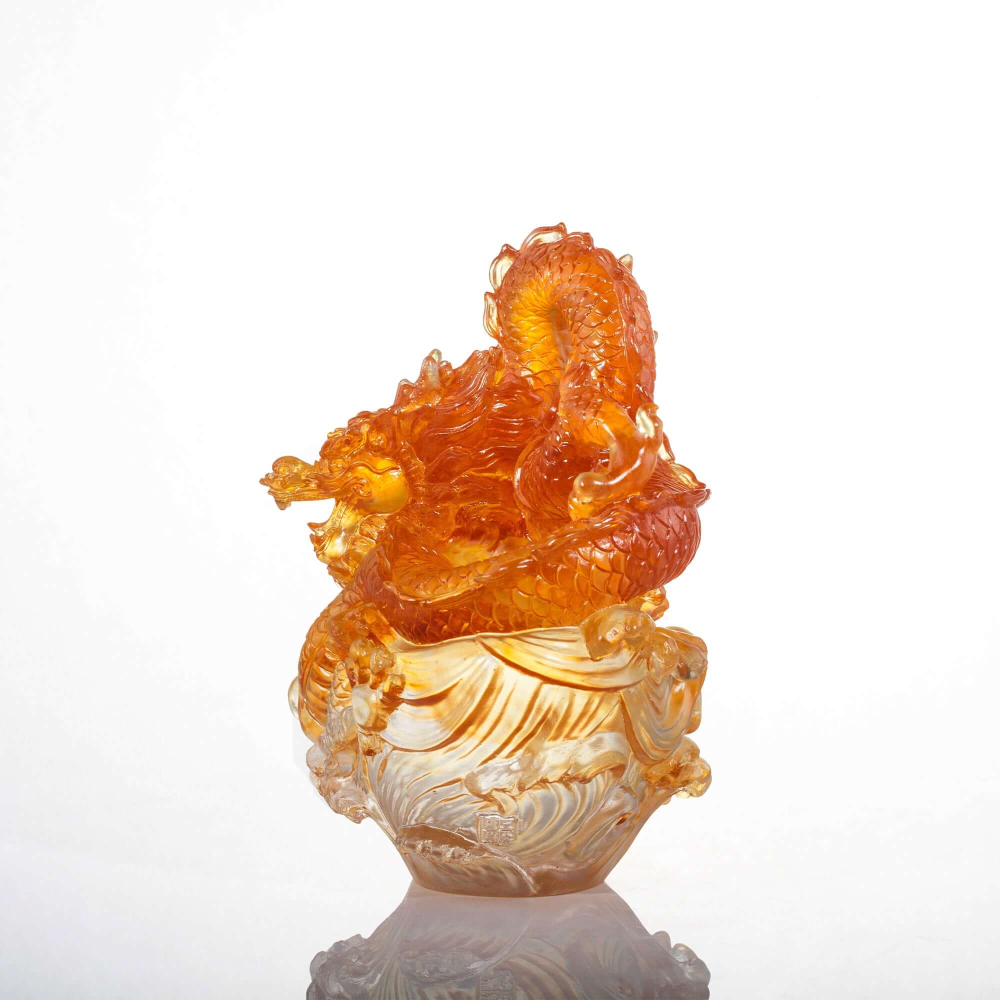 LIULI Crystal Art Crystal Dragon "True Believer - Auspicious Joy"