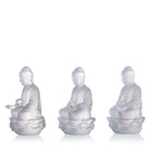 LIULI Crystal Art Crystal Buddhas of the Three Treasures (Set of 3)