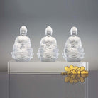 LIULI Crystal Art Crystal Buddhas of the Three Treasures (Set of 3)