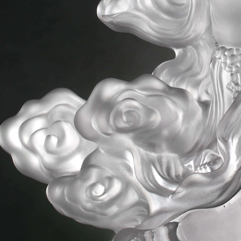 LIULI Crystal Art Crystal Buddha, Guanyin, Light Exists Because of Love-Wishes Fulfilled