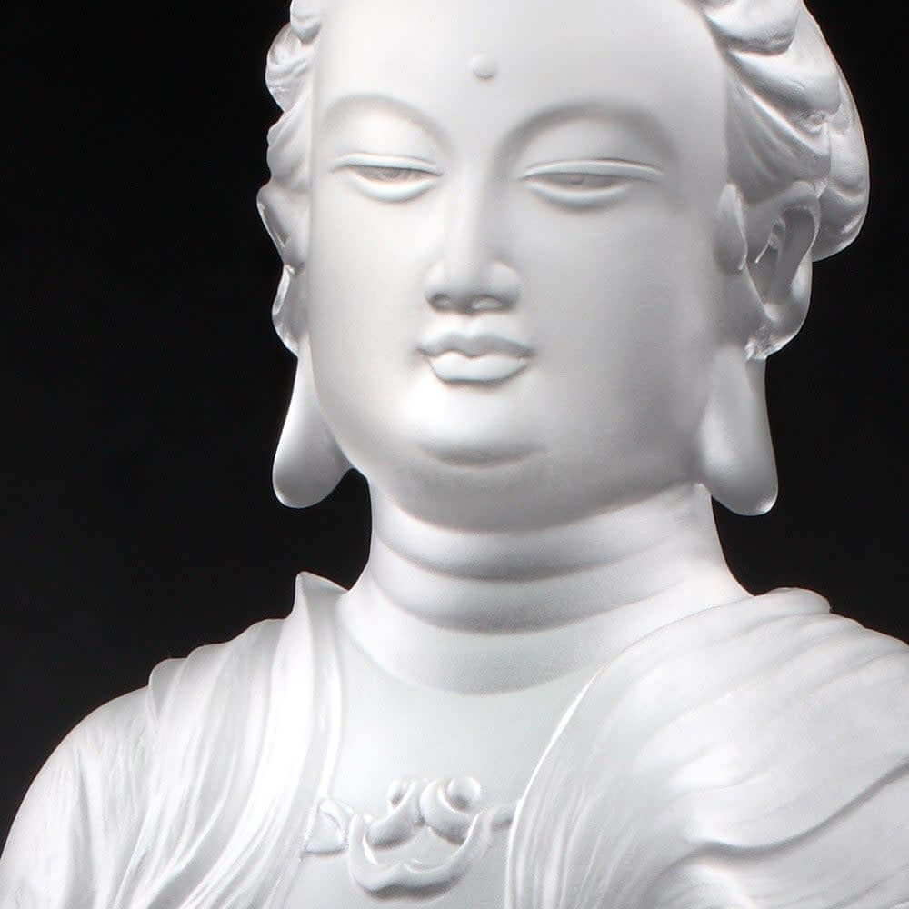 LIULI Crystal Art Crystal Buddha, Guanyin, Light Exists Because of Love-Joyous World
