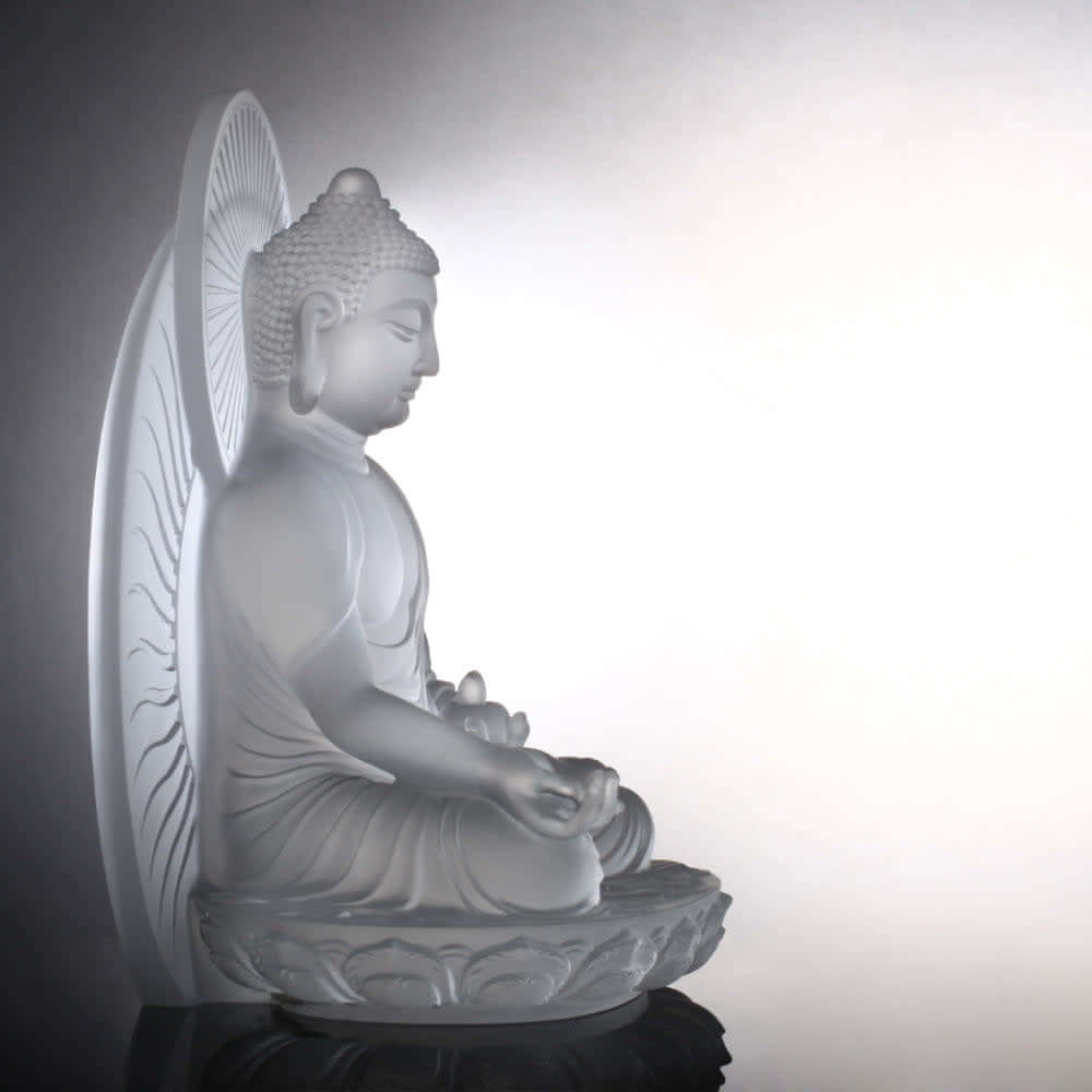 LIULI Crystal Art Crystal Buddha, Medicine Buddha, "Wishes for Sentient Beings"
