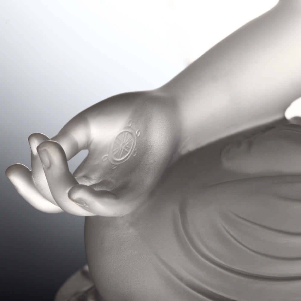 LIULI Crystal Art Crystal Buddha, Medicine Buddha, "Wishes for Sentient Beings"