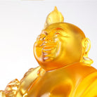 LIULI Crystal Art Crystal Happy Laughing Buddha, Ruyi Glass Sculpture