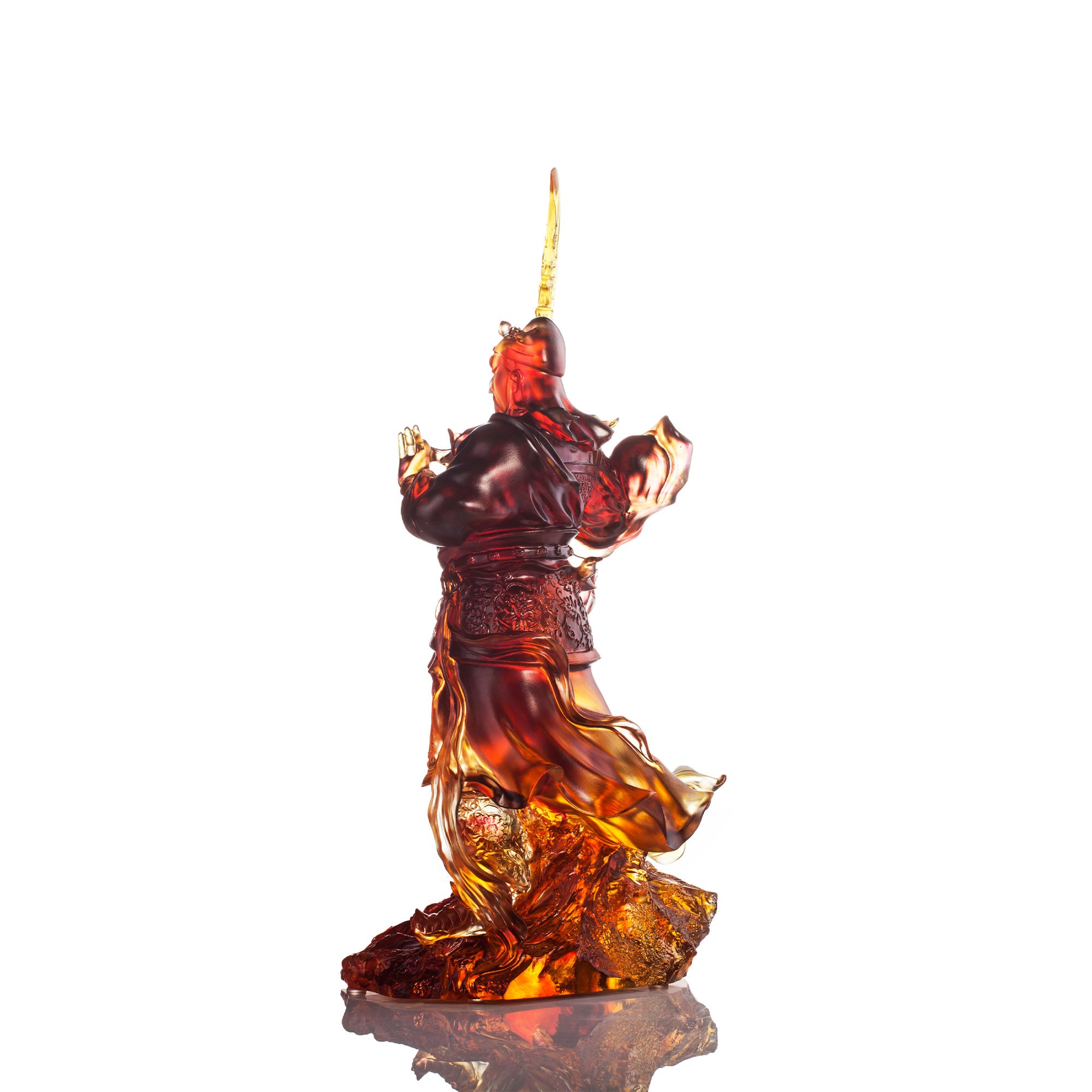 LIULI Crystal Art Crystal Guan Gong, "Upholding Righteousness and Courage"