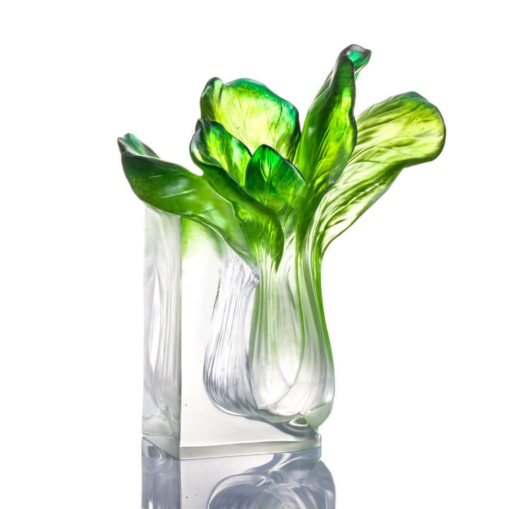 LIULI Crystal Art Crystal Chinese Cabbage, Bok Choy, Kitchen Decor, "Outlast"