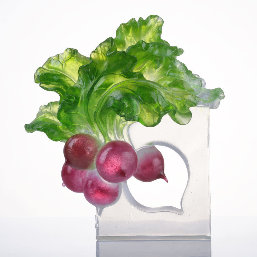 LIULI Crystal Art Crystal Radish, "The Heart of Our Great Land"