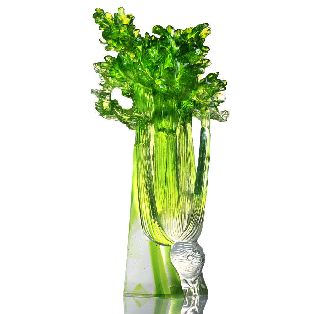 LIULI Crystal Art Crystal Home Decor, Celery, Testament