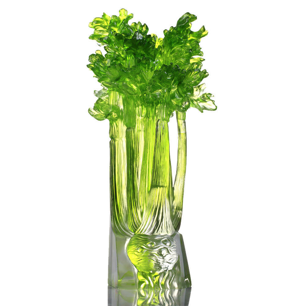 LIULI Crystal Art Crystal Home Decor, Celery, Testament