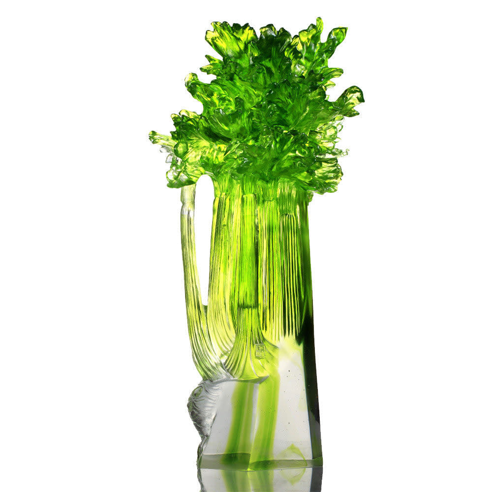 LIULI Crystal Art Crystal Home Decor, Celery, Testament