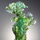 LIULI Crystal Art Crystal Fish and Pine Tree, "Evergreen Prosperity"