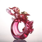 LIULI Crystal Art Crystal Goldfish Sculpture, "In Fulfillment"