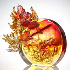 LIULI Crystal Art Crystal Koi Fish Sculpture, "In Celebration"