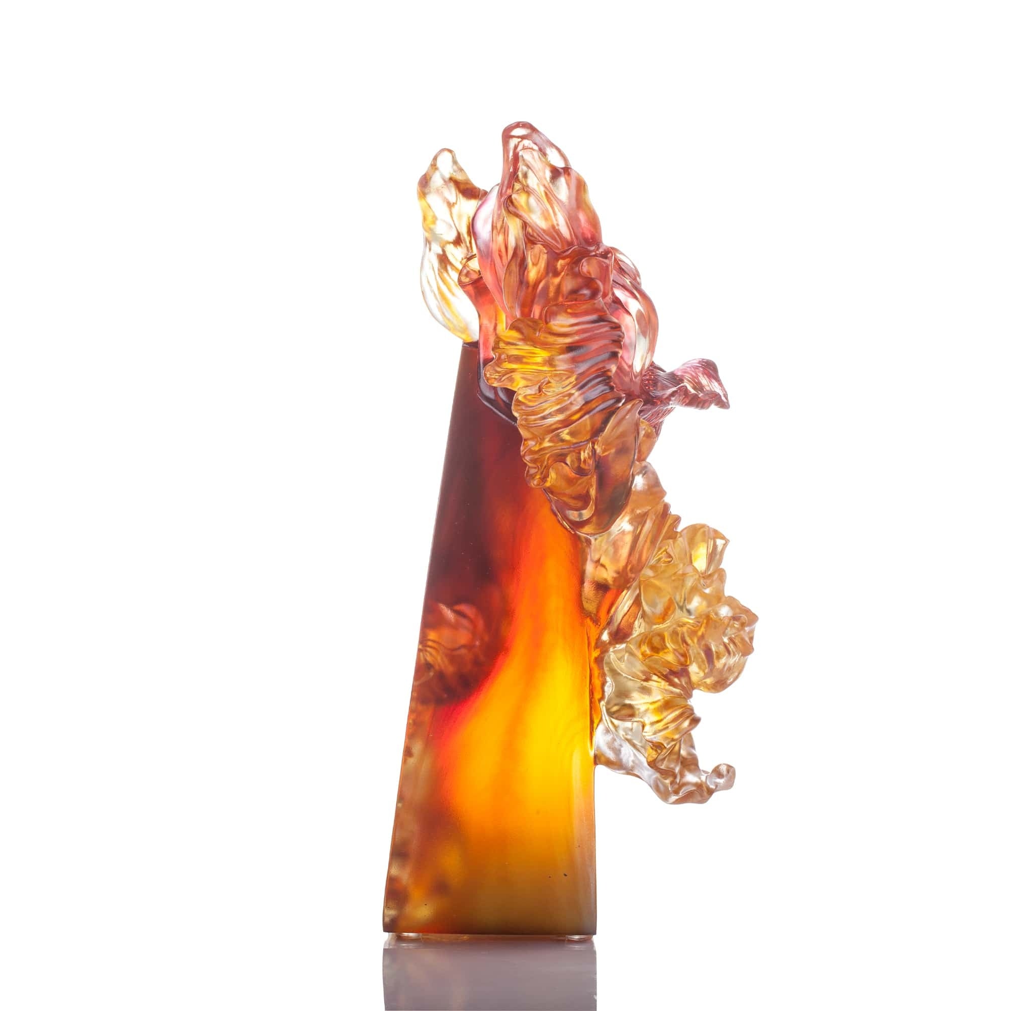 LIULI Crystal Art Crystal Koi Fish Sculpture, "In Celebration"