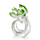 LIULI Crystal Art Crystal Flower, Orchid, "Imminent Spring Dance" (Special Edition, Come with Display Base)