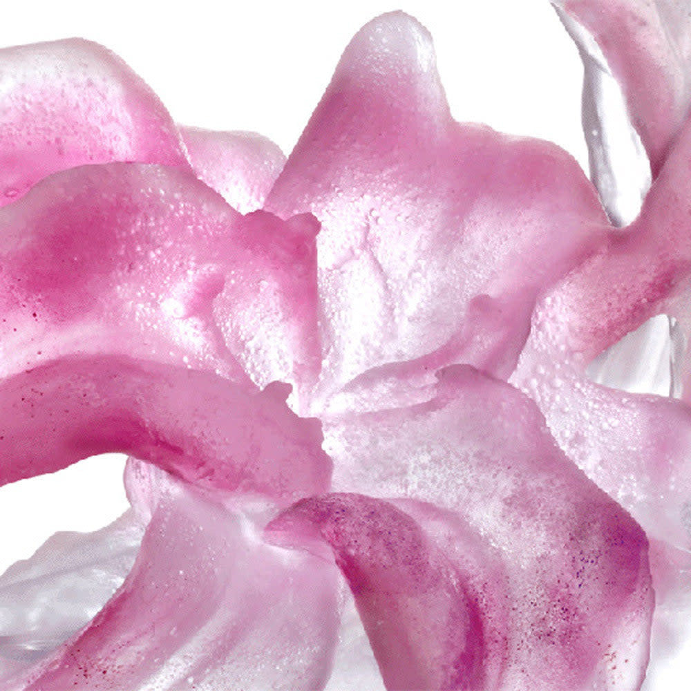 LIULI Crystal Art Crystal Flower Figurine, Bloom of a New World (Special Edition, Come with Display Base)