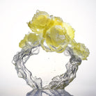 LIULI Crystal Art Crystal Flower, Peony, "Floral Occupation"