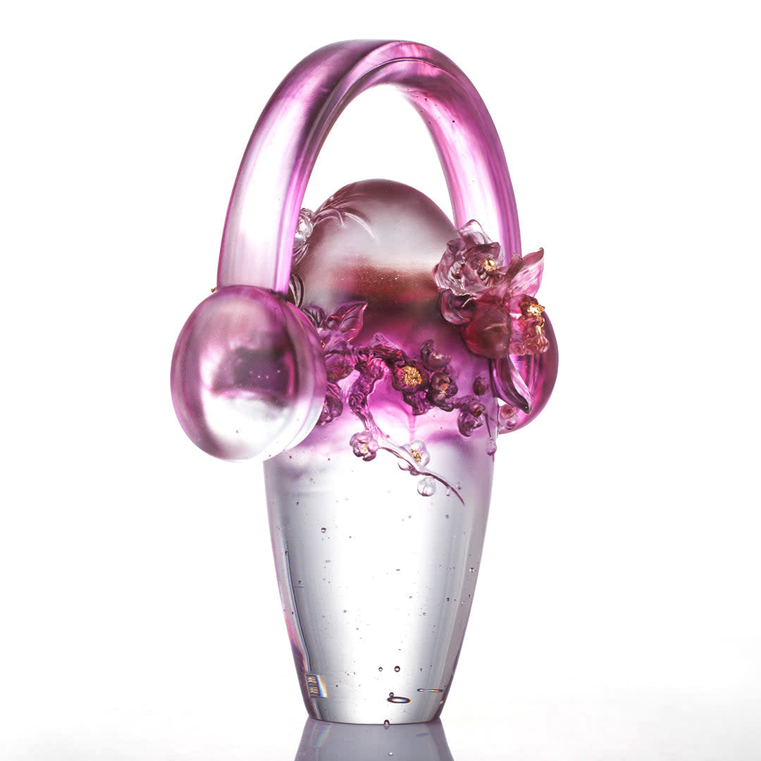 LIULI Crystal Art Crystal Flower Sculpture "Tune into Good"