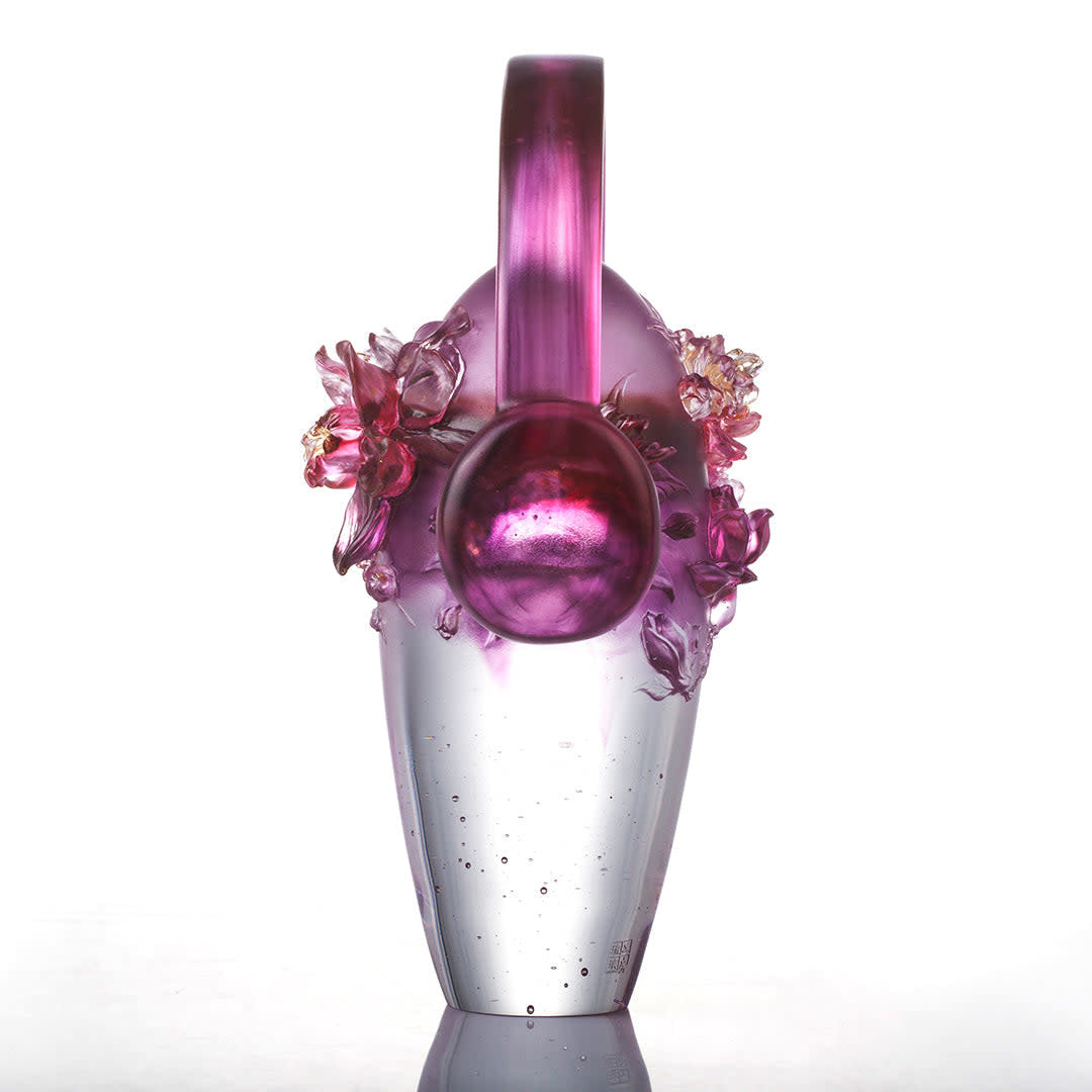 LIULI Crystal Art Crystal Flower Sculpture "Tune into Good"