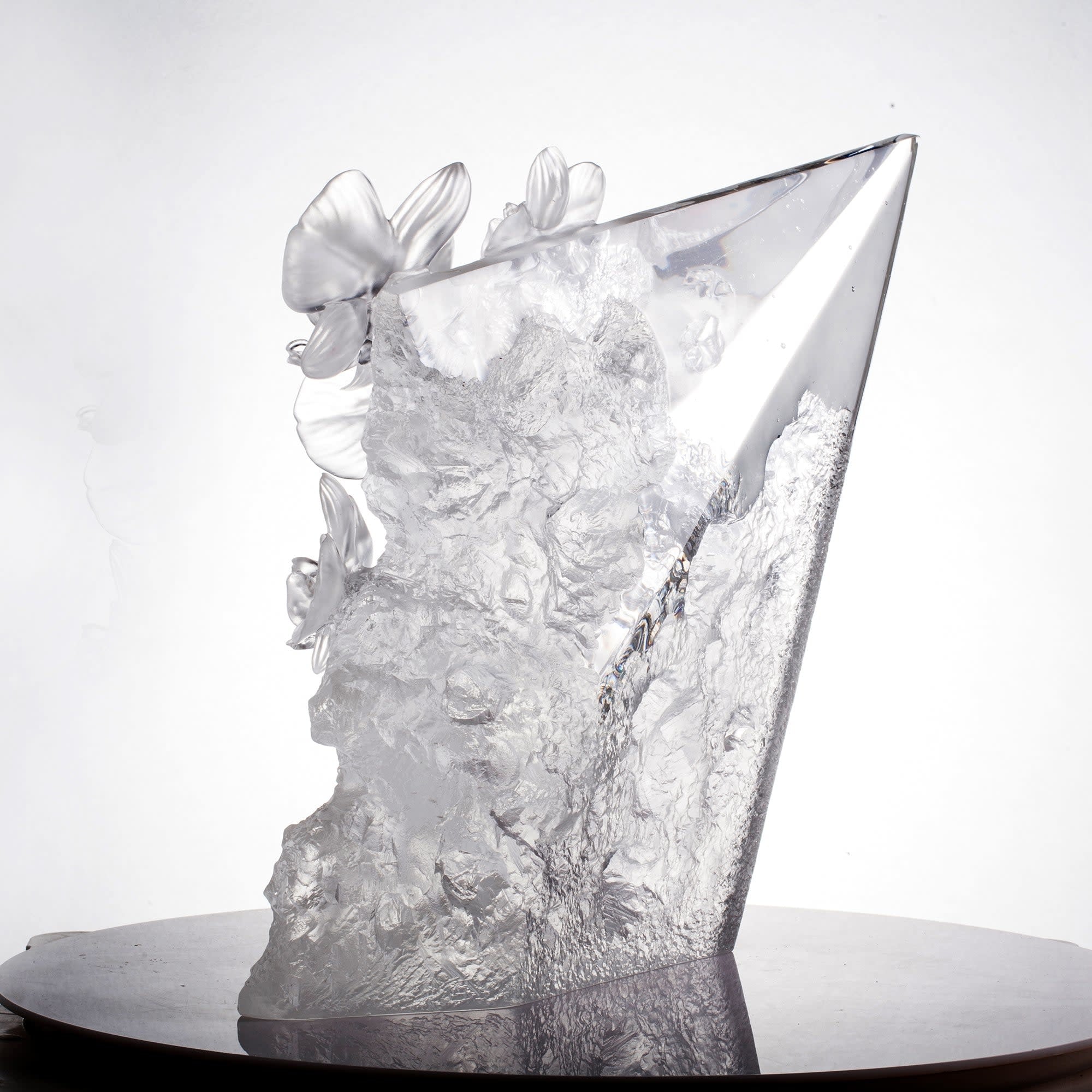 LIULI Crystal Art Orchid in the Ravine