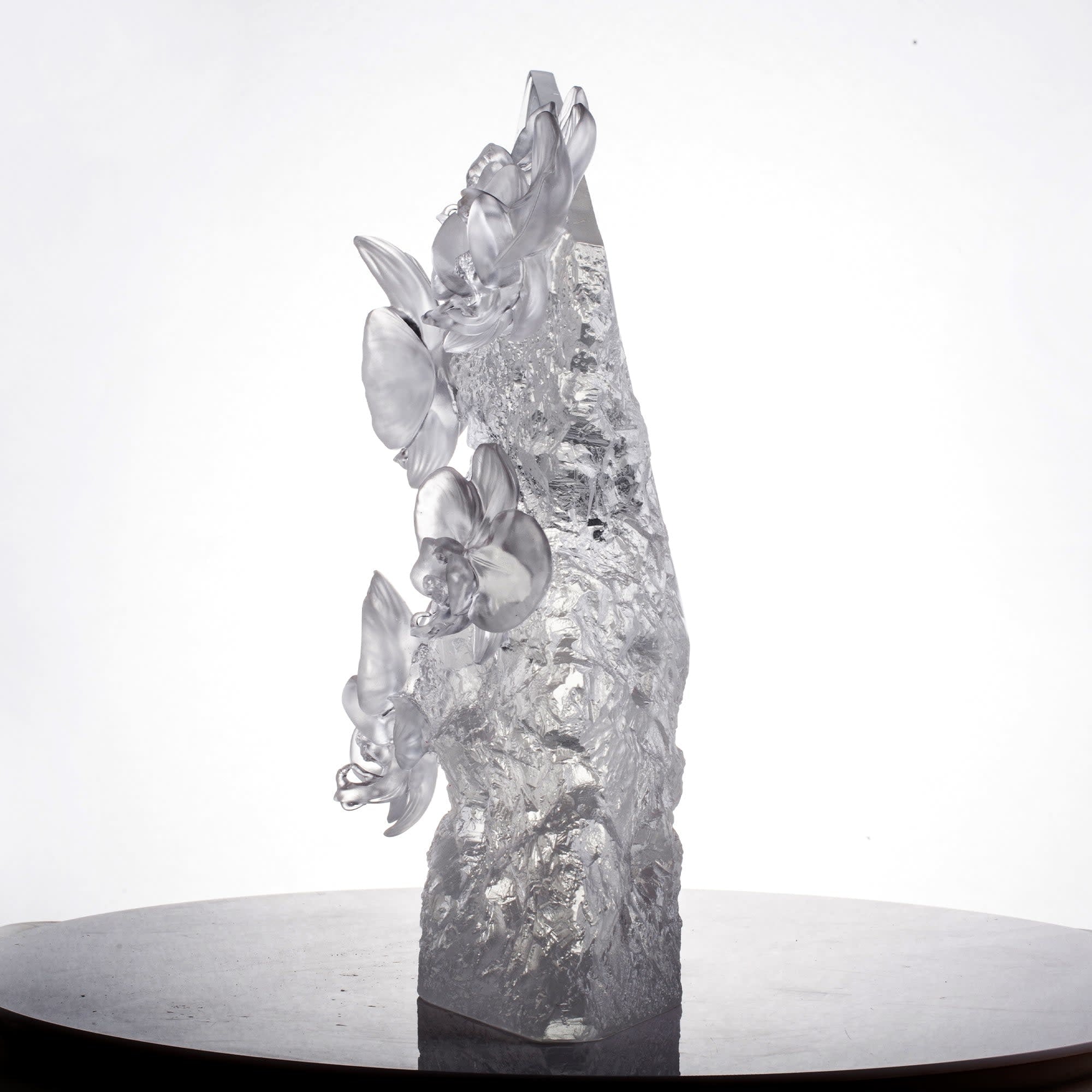 LIULI Crystal Art Orchid in the Ravine