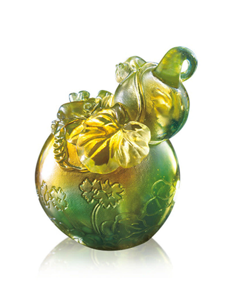 LIULI Crystal Art Crystal Gourd & Mouse, "Our Happiness"