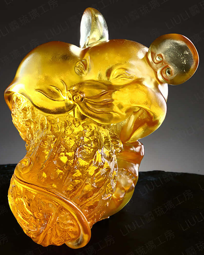 LIULI Crystal Art Crystal Animal, Mice, Mouse, Year of the Rat, The Luckiest