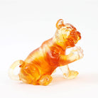 LIULI Crystal Art Crystal Tiger Cub, "Growing Up"