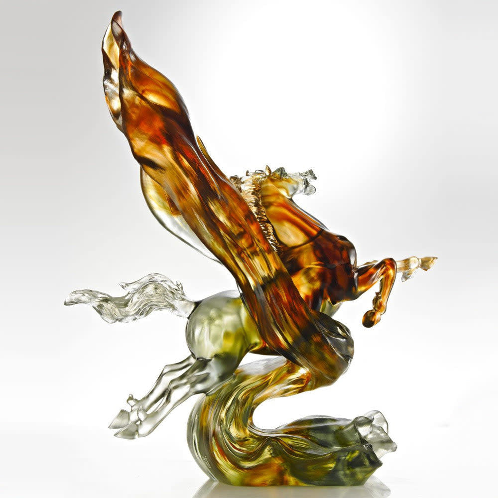 LIULI Crystal Art Victory from the Start - Crystal Horse Figurine