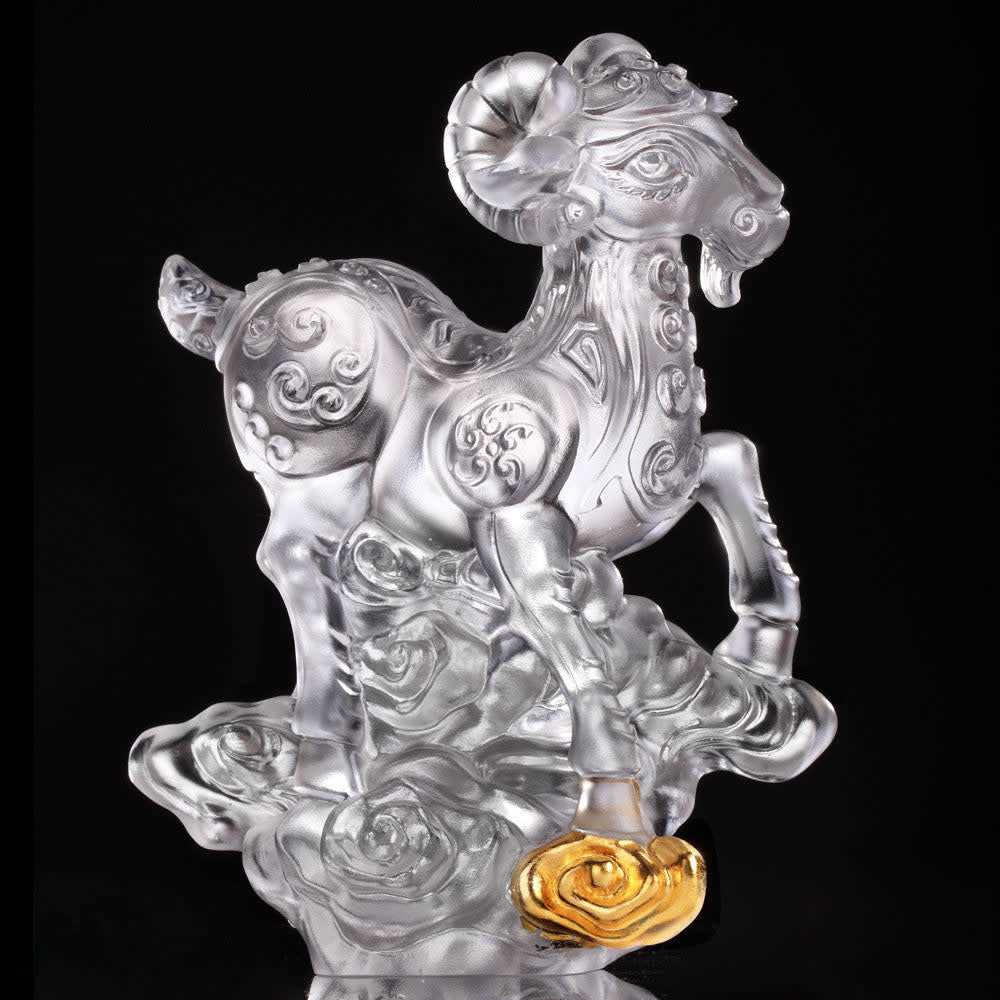 LIULI Crystal Sheep Figurine- 