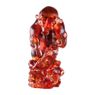 LIULI Crystal Art Crystal Bull Sculpture (Gold/Red Clear Limited Edition)