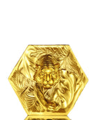 LIULI Crystal Art Crystal Tiger, "Courageous Advance" in Light Amber