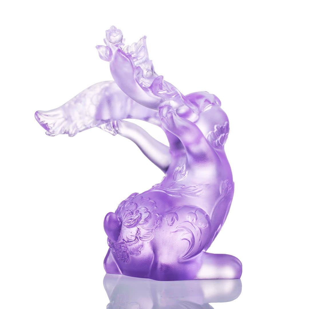 LIULI Crystal Art Crystal Year of the Rabbit "Spring Breeze, Felicitous"