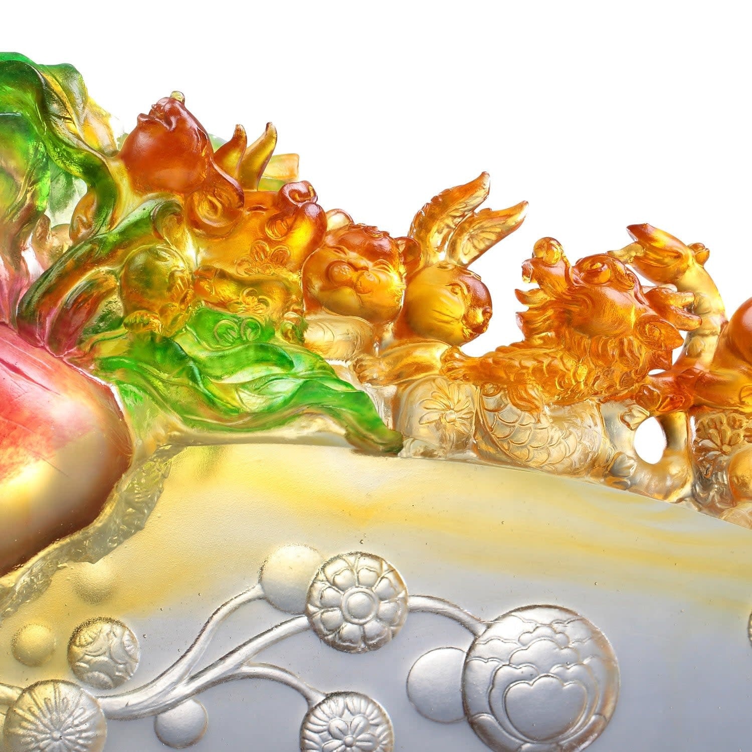 LIULI Crystal Art Crystal Zodiac Animals, "Indomitable Hearts"