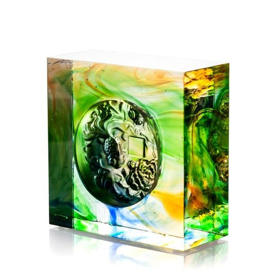 LIULI Crystal Art Crystal Goldfish Paperweight, Prosperity Abound, Mixed Colors