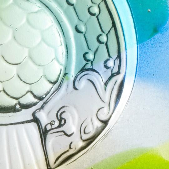 LIULI Crystal Art Crystal Mythical Creature Paperweight, Dragon Fish Protector, Mixed Colors