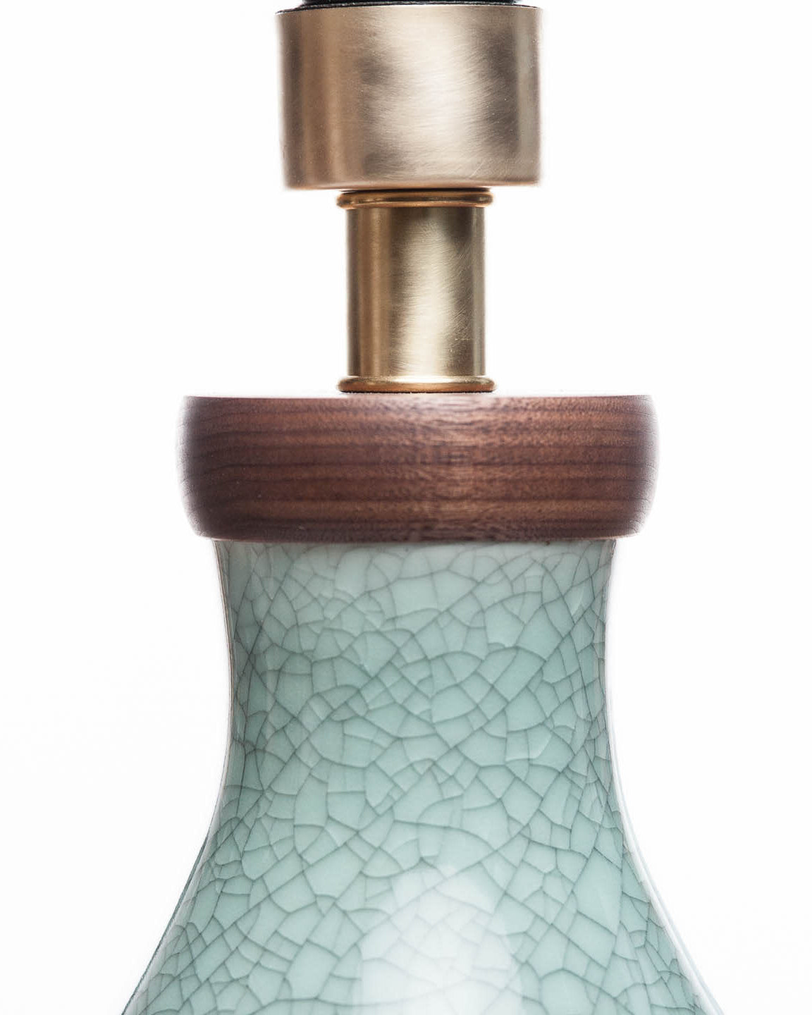 Lawrence & Scott Scarlett Porcelain Table Lamp in Aqua Crackle (Sample)