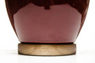 Lawrence & Scott Scarlett porcelain Table Lamp in Pinot Red (Walnut)