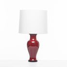 Lawrence & Scott Gabrielle Baluster Open Box Porcelain Lamp in Pinot Red