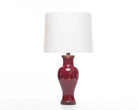 Lawrence & Scott Gabrielle Baluster Porcelain Table Lamp in Pinot Red