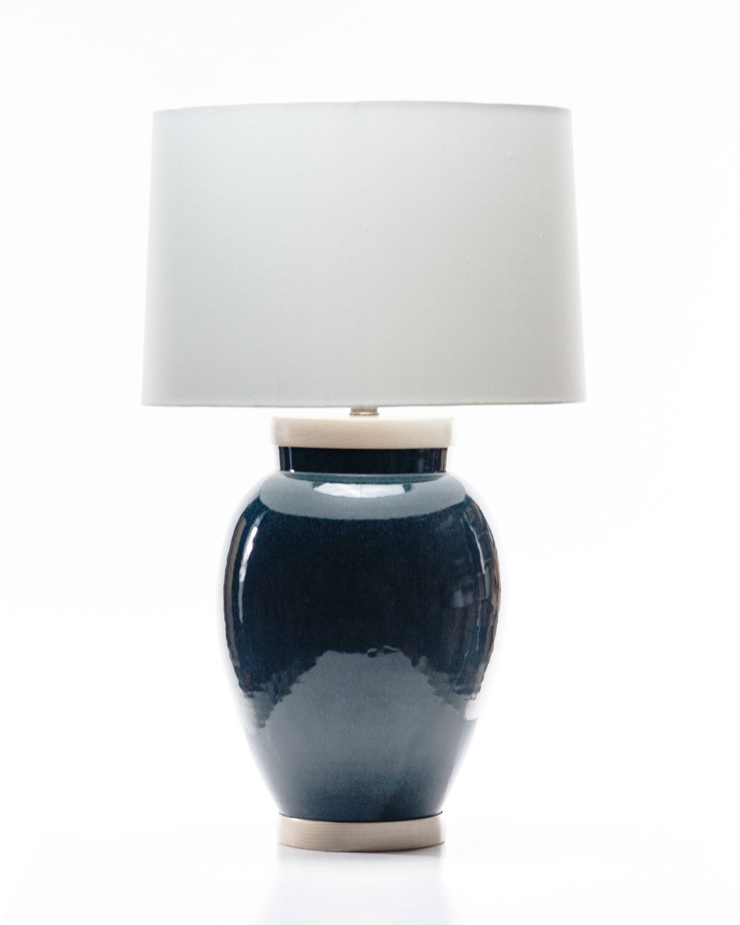 Sybil Porcelain Table Lamp in Ocean Glaze