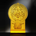 LIULI Crystal Art Crystal Buddha, Thousand Arms Guanyin, The Light of Guanyin