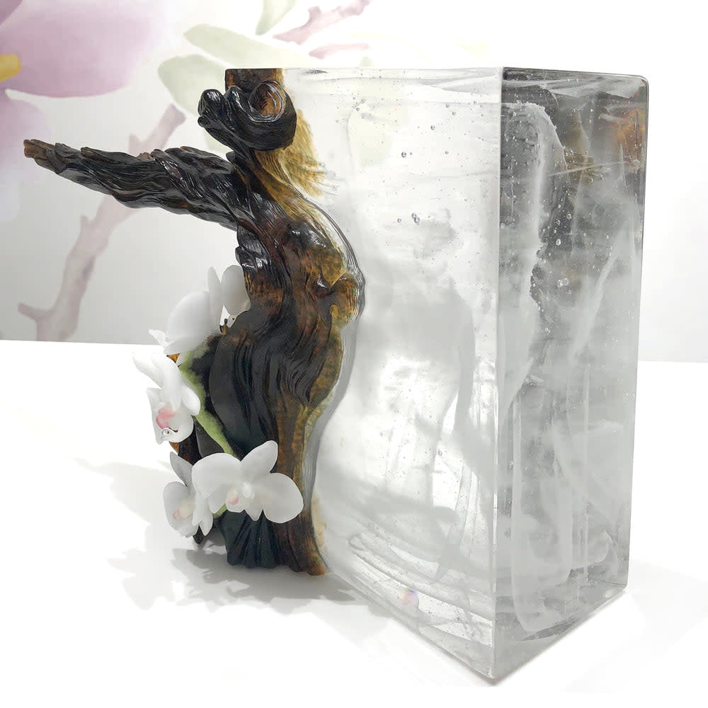 LIULI Crystal Art Crystal Mountain, The Power of Ascension-Yushan Juniper