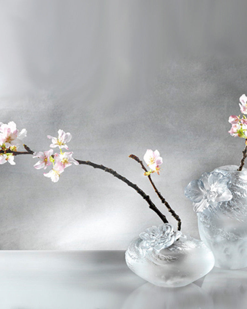 LIULI Crystal Art Crystal Flower, Peach Blossom, "A Fresh and Wonderful Blessing"