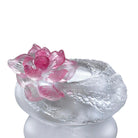 LIULI Crystal Art Crystal Lotus Sculpture, "A Fresh and Wonderful Blessing"