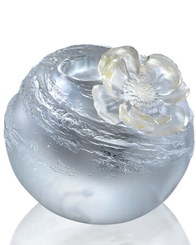 LIULI Crystal Art Crystal Windflower Peony, "A Fresh and Wonderful Blessing"