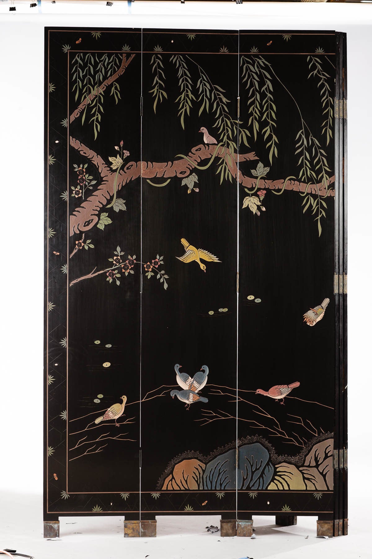 SOLD Phoenix Double-Sided Coromandel Screen 16'' x 84'' x 6 panels