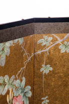 Japanese Rinpa-Style Custom "Flowers and Birds" Chinoiserie 4-Panel Screen