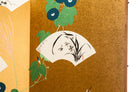 Lawrence & Scott SCREEN:''IVY&FANS'' on gold foil 18'' x 46'' x 2 panels